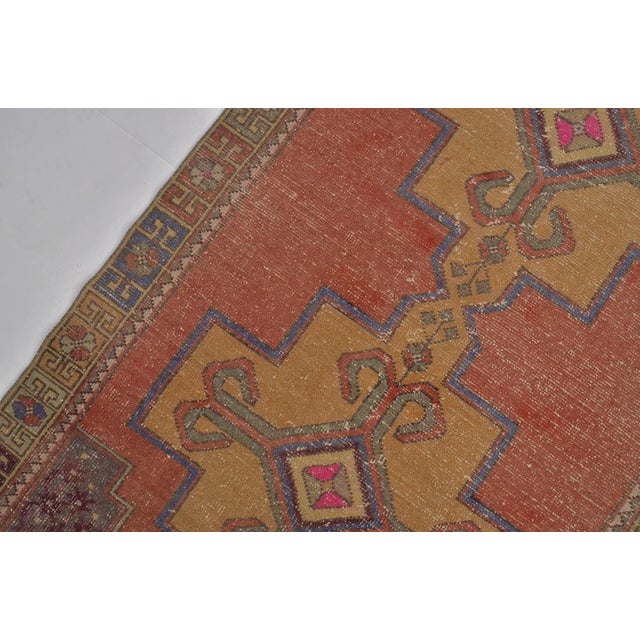 Handmade wool carpet in Turkish Anatolia , Vintage Oushak Rug,Turkish Vintage Anatolian Rug, Handmade wool Rug . One Of...
