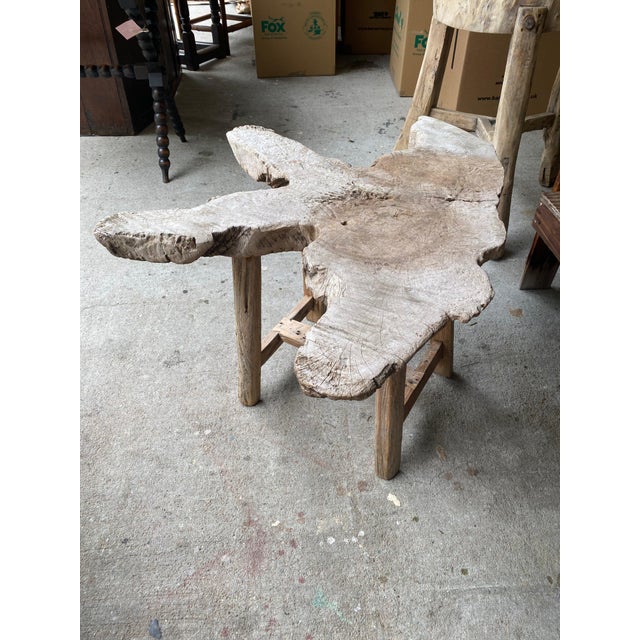 Rustic Asian Teak Table For Sale - Image 3 of 4