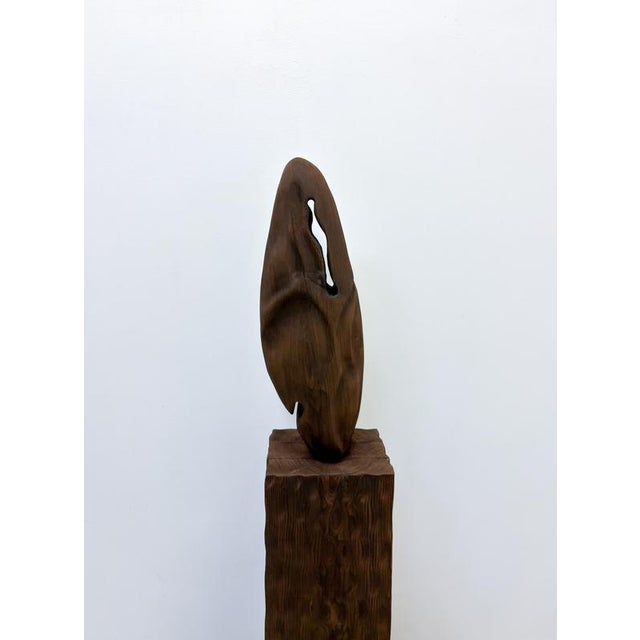 Incarnato 1 Sculpture by Camille De Prêtre Dimensions: W 24 x D 24 x H 138 cm. Materials: Burned pine.