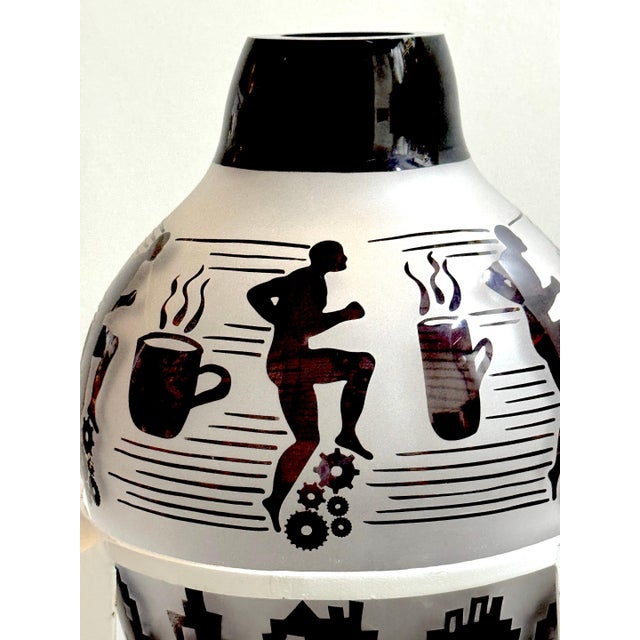 Metal Momentum: Cameo Glass Amphora Vase & Stand by Duncan McClellan For Sale - Image 7 of 12