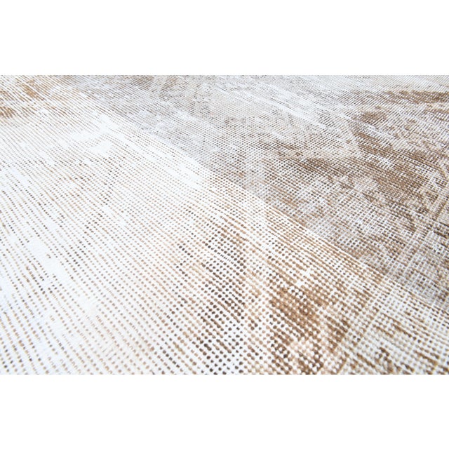 1970s Vintage Handmade Wool Cotton Turkish Area Rug For Sale - Image 4 of 11