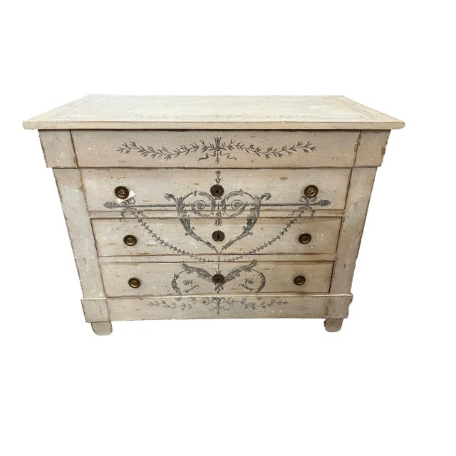 Early 20th Century Antique Hand Painted French Chest of Drawers For Sale - Image 13 of 13