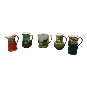 Collection of Hand-Painted Mini Jugs From Bavaria - Lot of 5