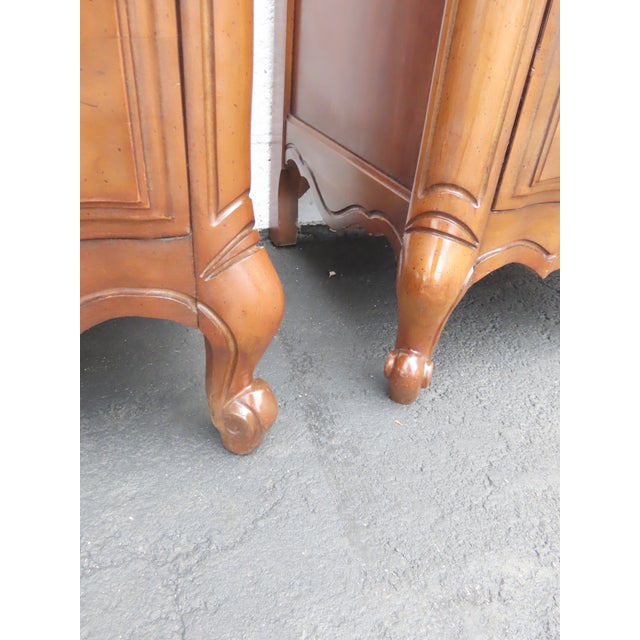 French Carved Large Nightstands Bedside End Tables a Pair 6437 For Sale - Image 14 of 14