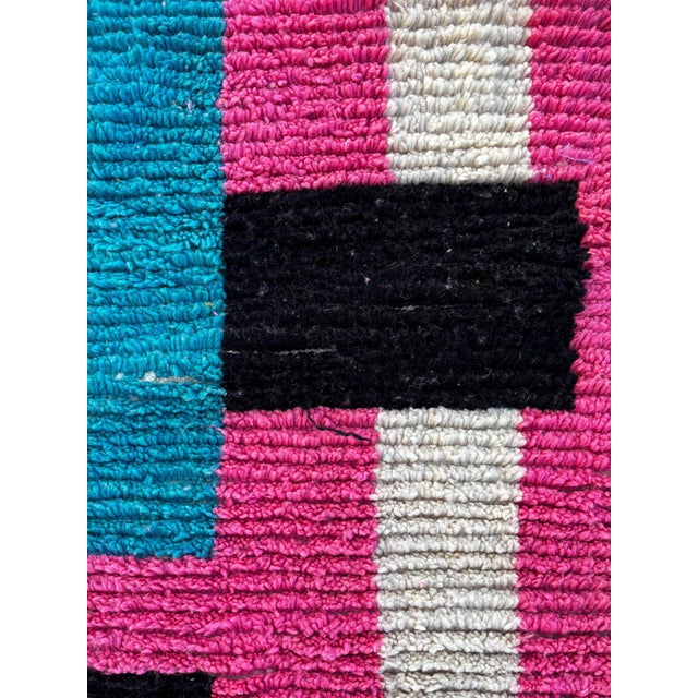 Moroccan Artist Moroccan Pink Runner Rug , Living Room Runner Rug For Sale - Image 4 of 8