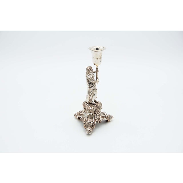 Silver Triangular Toothpick Holder For Sale - Image 5 of 5