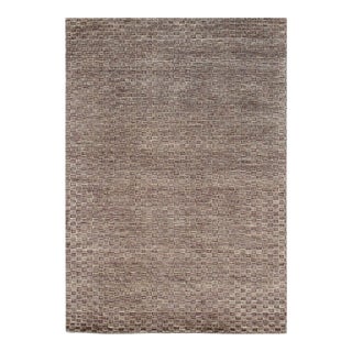 Gray Color Fine Hand Knotted Modern Rug 4' X 5'11' For Sale