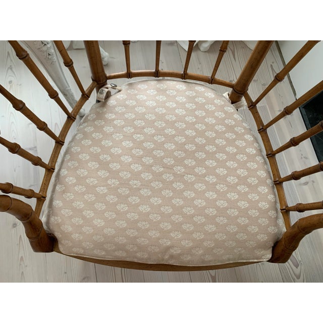 Brown Baker Furniture Faux Bamboo and Cane Regency Armchair For Sale - Image 8 of 10