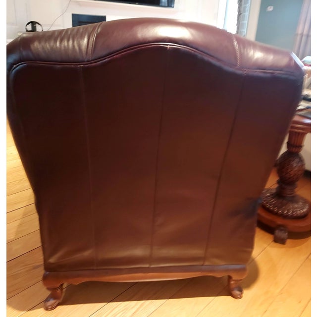 Thomasville Leather Recliner With Nailhead Trim Chairish
