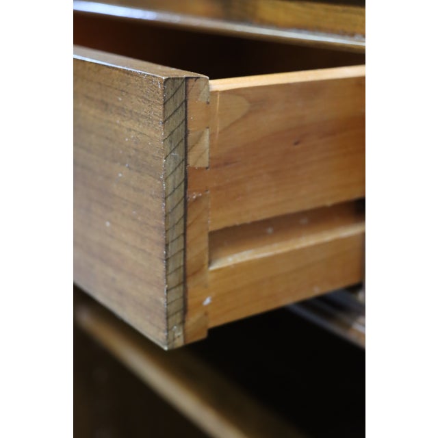 Wood Stickley Cherry Two-Piece China Cabinet With Glass Doors For Sale - Image 7 of 15