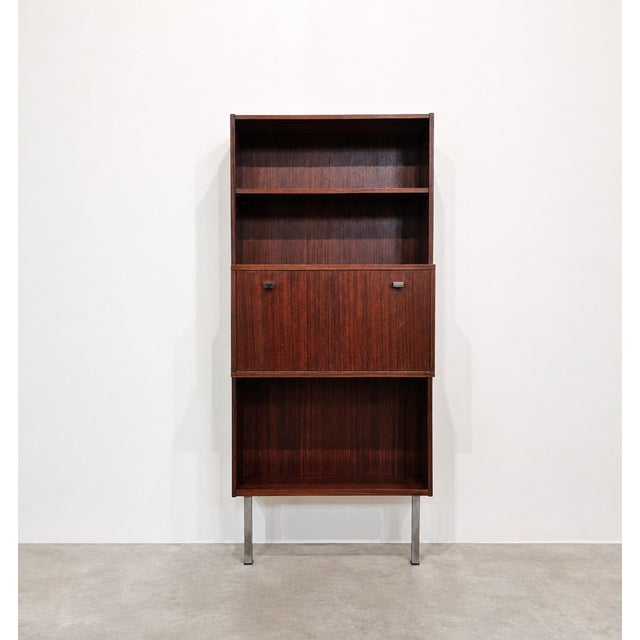 Vintage Rosewood Wall Unit with Bar and Secretary, 1960s For Sale - Image 11 of 11