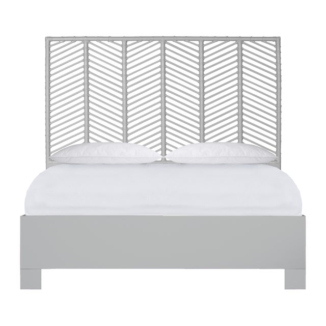 Liam Platform Bed Queen - Light Gray For Sale - Image 12 of 12