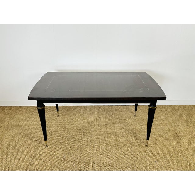 Art Deco Dining Table in Macassar Ebony, 1940s For Sale - Image 14 of 14