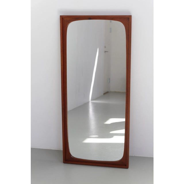 Danish Mid-Century Modern Large Teak Mirror, 1960s. Large rectangular mirror with frame in solid teak. Made in Denmark in...
