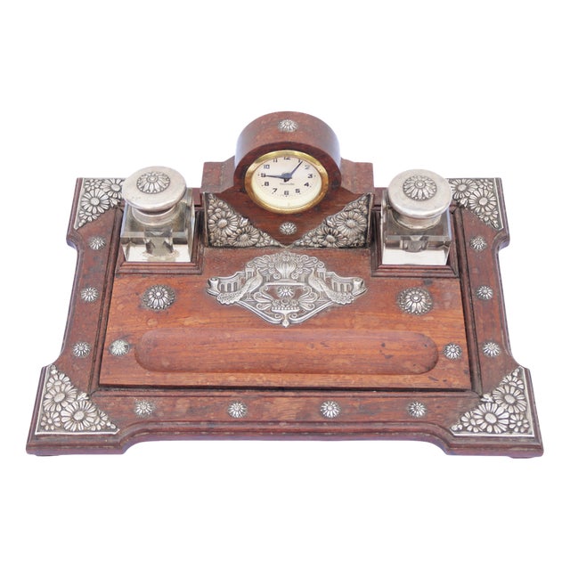 Sterling Silver Inkwell, 19th Century, Set of 3 For Sale