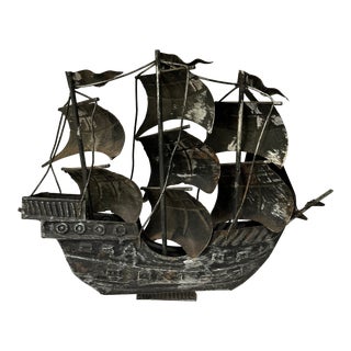 Small Metal Sailing Ship Model For Sale