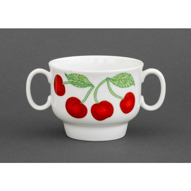 Richard Ginori Cherry Motif Porcelain Partial Dinner Service Set, 17 Pieces For Sale - Image 9 of 10