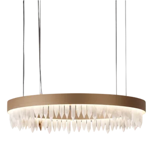 Uranus 1 D120 Round Alabaster Pendant by Alabastro Italiano