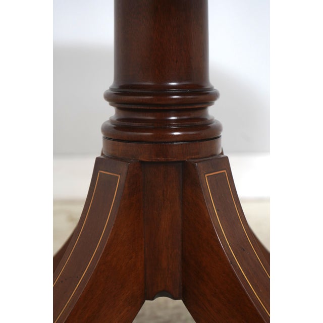 Georgian Style Oval Mahogany Inlaid Dining Table For Sale - Image 9 of 18