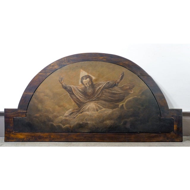 Overdoor Painting of God the Father Trinity, 1800, Oil on Canvas For Sale - Image 18 of 18
