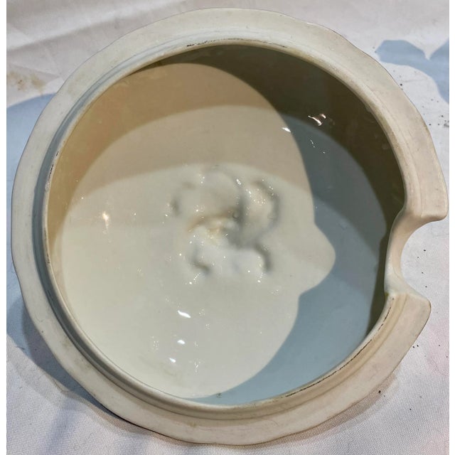 Vintage Porcelain Soup Tureen From Karlsbader Streuer Decorated With Delicate Floral Pattern - Made in Czechoslovakia For Sale - Image 9 of 13