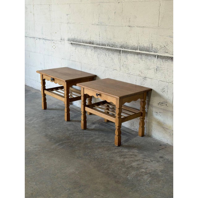 In Style of Henning Kjærnulf Nightstands Set of 2 Danish Mid-Century Modern 1960s For Sale In Los Angeles - Image 6 of 13