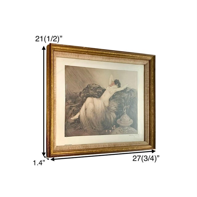 The Framed Vintage Louis Icart's Art Deco Revival Lithograph Print is a large, limited edition licensed reprint featuring...