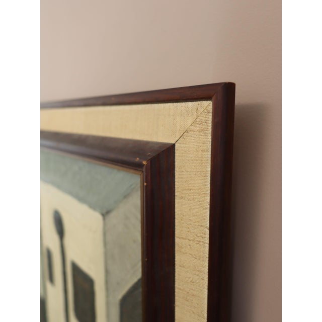 Textile Mid-Century Modern 'The Artist's Room' Interior Scene Oil Painting by Swedish Artist Max Gregor Carlsson (1914-1996), Framed For Sale - Image 7 of 13