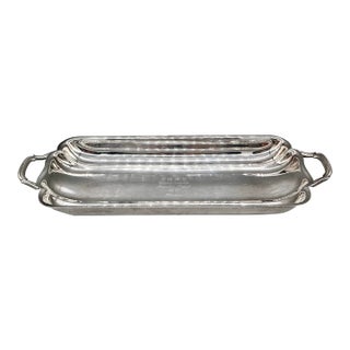 Vintage 1975 Silverplate Trophy Tray With Handles — Engraved, Poole Silver Co. For Sale