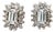 Natural Sapphire Diamond Stud Earrings 14k W Gold 0.94 TCW Certified For Sale