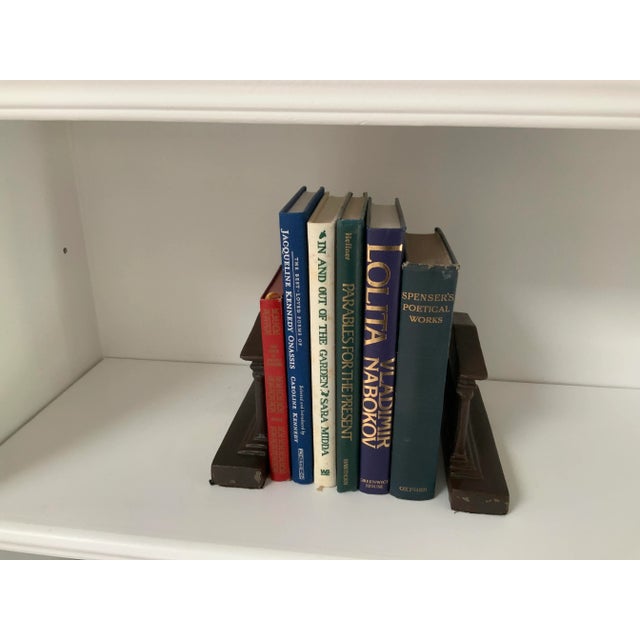 Greek Parthenon Temple Columns Bookends in Cast Brass - A Pair For Sale - Image 10 of 13