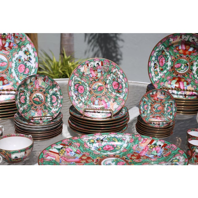 Incredible Collection of Vintage Chinese Rose Medallion Dinnerware