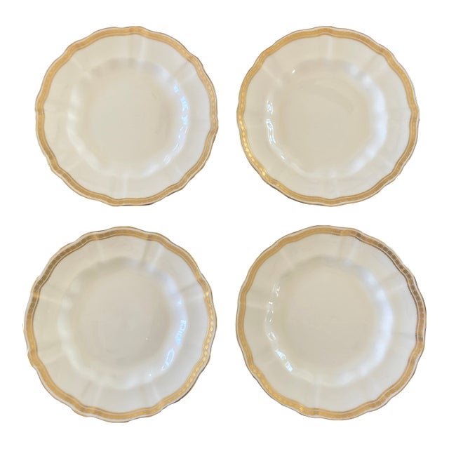 Royal Crown Derby Carlton Gold Plates- Set of 4 For Sale