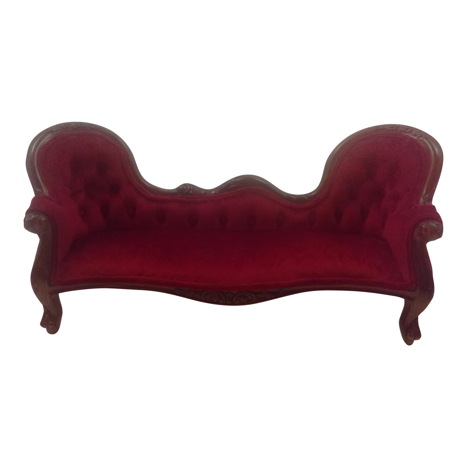 Reproduction Victorian Style Salesmen Sample Sofa Chairish
