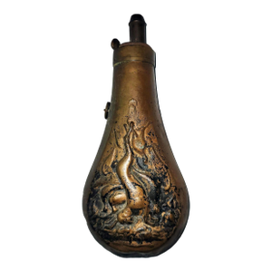 19c Black Powder Flask Original