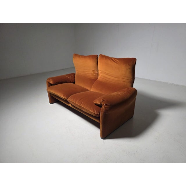Maralunga Sofa Set by Vico Magistretti for Cassina, 1970s, Set of 2 For Sale - Image 12 of 15