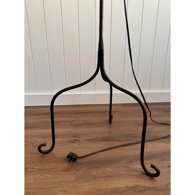1940s Wrought Iron Swing Arm Floor Lamp With Scroll Detailing For Sale - Image 16 of 16