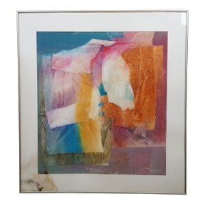 Tom Anderson Modern Mixed Media Abstract Expressionist Art 40"