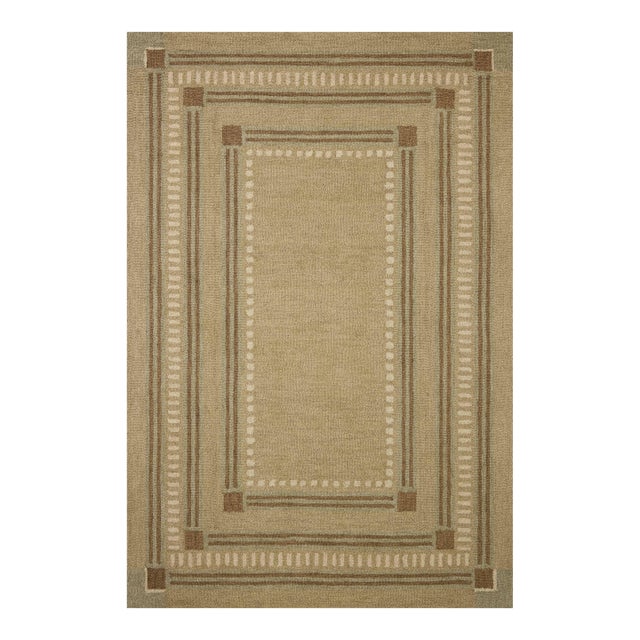 Chris Loves Julia x Loloi Alfie Green / Natural 5'-0" x 7'-6" Area Rug For Sale