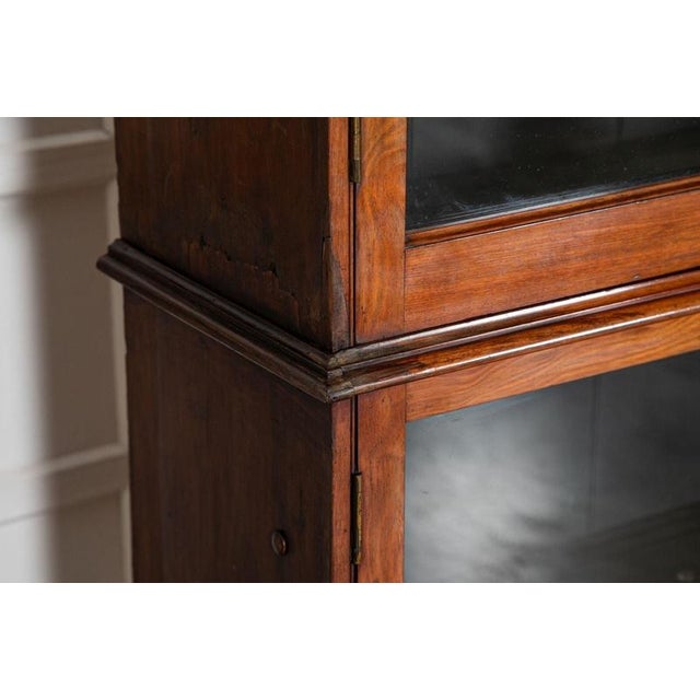 Large Antique English Mahogany Glazed Library Bookcase, 1870 For Sale - Image 11 of 18