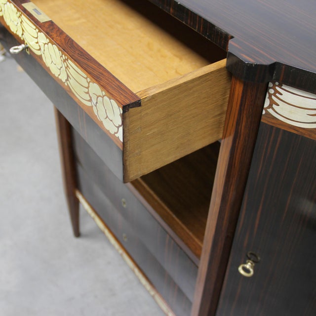 Art Decó Metal Marquetry Sideboard, 1920s For Sale - Image 4 of 18