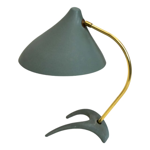 Mid-Century Blue-Gray Crows Base Table Lamp by Karl-Heinz Kinsky for Cosack, 1950s For Sale
