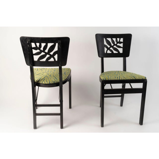1930s Folding Chairs from Stakmore, New York, 1930s, Set of 4 For Sale - Image 5 of 12