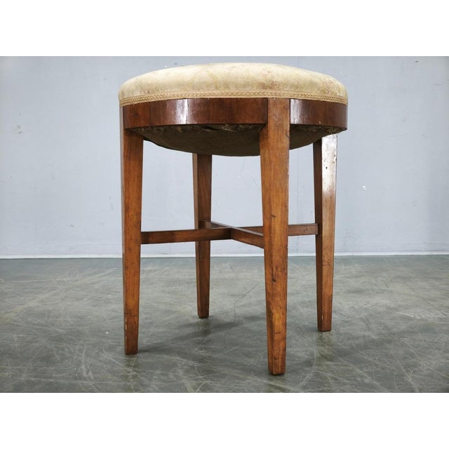 1930s Art Deco Walnut and Beech Stools, Czechoslovakia, 1930s, Set of 2 For Sale - Image 5 of 12