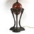 Red Vintage Neoclassical Athénienne Table Lamp With Red Marble Orb & Pleated Shade For Sale - Image 8 of 17