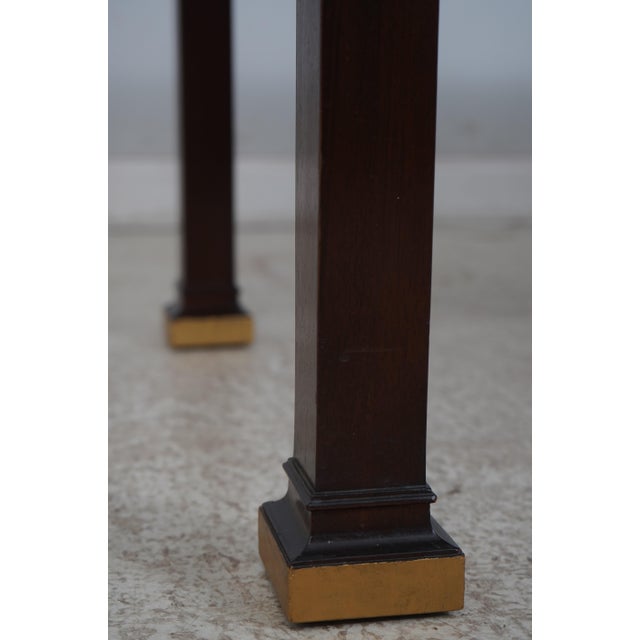 1980s Baker Chippendale Large Mahogany Library Table For Sale - Image 5 of 12