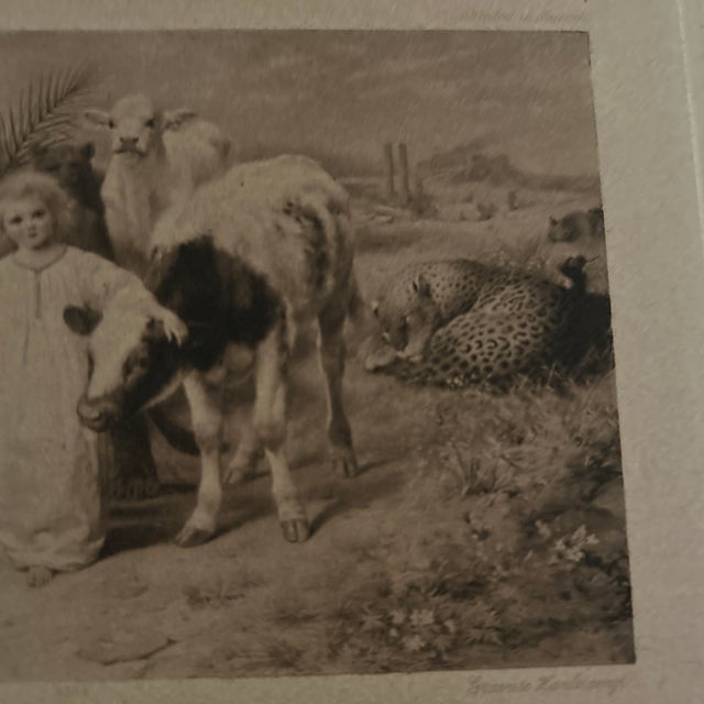 1896 Print “Peace” a Little Child Shall Lead Them by William Strutt For Sale In Chicago - Image 6 of 7