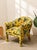 Vintage Postmodern Yellow Jungle Print Barrel Lounge Chair For Sale - Image 4 of 12
