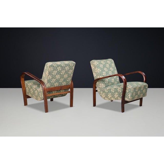 Art Deco Bentwood Lounge Chairs by Koželka & Kropáček, Czech, 1930, Set of 2 For Sale - Image 14 of 17