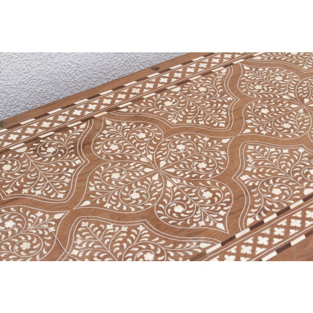 Wood Heirloom 19th Century Inlay Chest W/Drop Down Door For Sale - Image 7 of 10